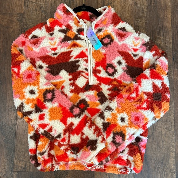 NWT Derek Heart Aztec Print Polyester Sweater in Size L - Picture 1 of 2